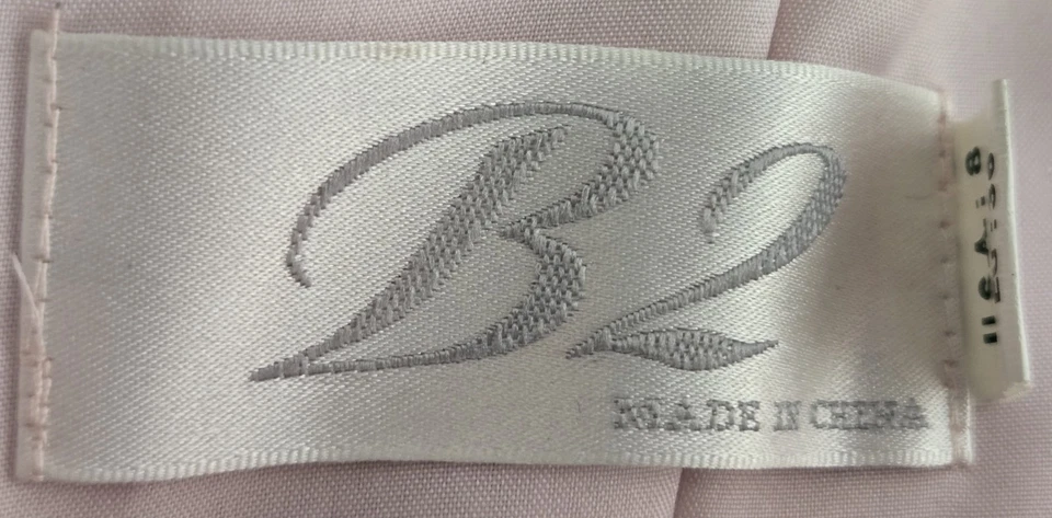  Vestido de noche B2 para mujer talla 8 rosa sin tirantes cintura imperio con cinta negra Foto 4 de 4