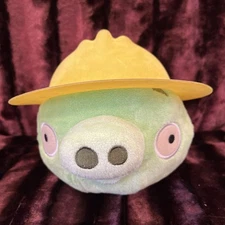 RARE~Angry Birds Plush 6” CONSTRUCTION HAT pig