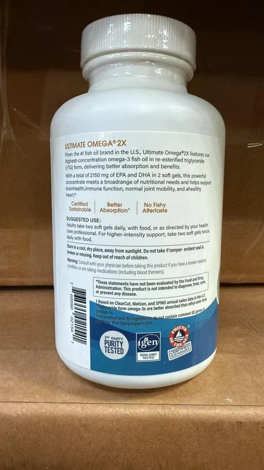 Nordic Naturals Ultimate Omega 2X 180 Géis Macios – Força Extra DHA EPA - Imagem 3 de 3