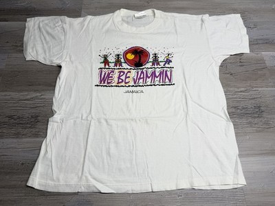 Vintage We Be Jammin Jamaica T-Shirt XL Reggae Souvenir Tee Rasta Dancers
