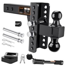 Adjustable Trailer Hitch Fits 2.5" Receiver, Drop Hitch & Tow Hitch with 6