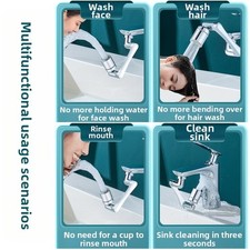 Faucet Arm Extender With Dual Spray Modes And 360 Degree Rotation For Sink