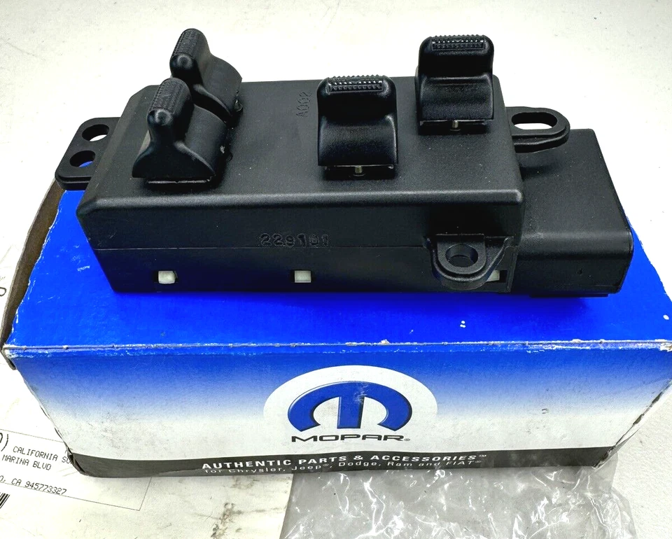 Interruptor de ventana principal eléctrico de puerta izquierda genuino OEM Mopar 4685732AA 2001-03 caravana Foto 2 de 4