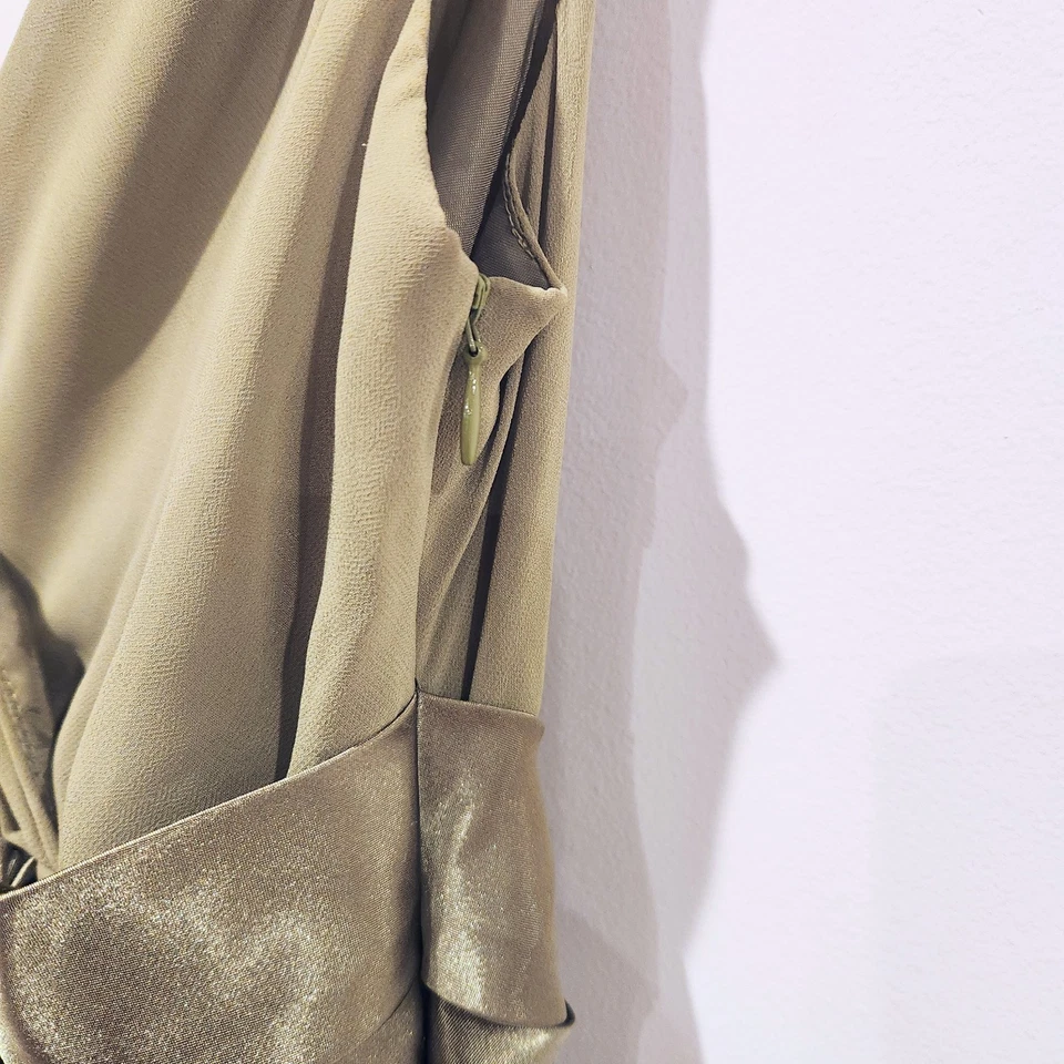 Vestido midi vintage Jones Studio verde sin mangas Babydoll talla 8 Y2K Fairy Foto 3 de 4