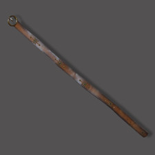 Women's Sz S Genuine Leather Belt - Brown - Studded