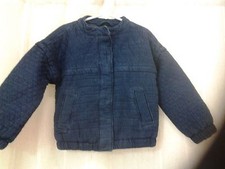 EUC CHILDREN GIRLS GAP DENIM QUILTED BOMBER JACKET SZ L, XL