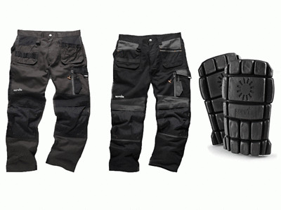 SCRUFFS Trade 3D Arbeitshose 30-40 Taille 30 32 34 Bein & Kniepolster