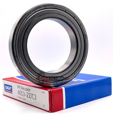 SKF 6013 ZZ C3 DEEP GROOVE BALL BEARING, METAL SHIELDED 65x100x18 mm