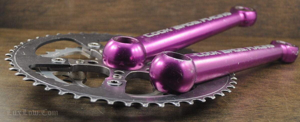Vintage Cook Bros. Racing Mountain Bike CRANKS 175mm Purple Vintage Cook Bros. Racing Mountain Bike CRANKS 175mm Purple