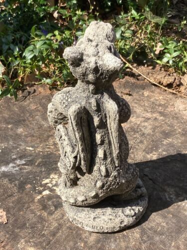 Little Darling Dragon Heavy Solid Cast Stone Welcome Garden Decor Statue - Picture 16 of 16