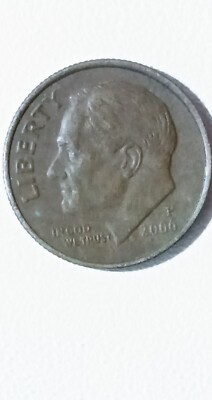 2006 D Roosevelt Dime All Copper Missing Clad Layer! Very Rare