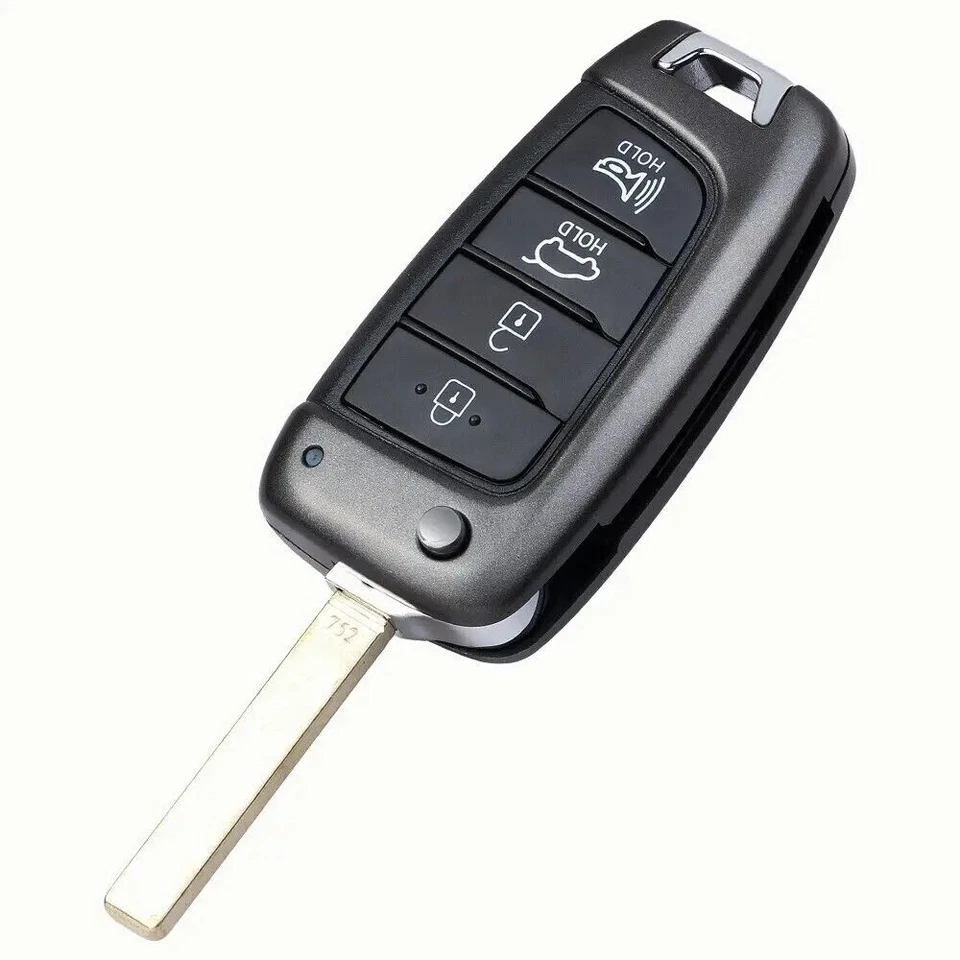 Carcasa de llave de coche remota para Hyundai Accent Veloster 2018 2019 2020 21 4 botones Foto 4 de 4