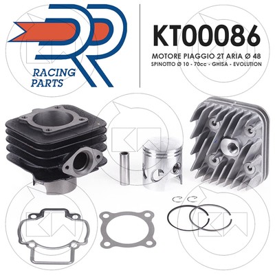 GRUPPO TERMICO CILINDRO DR MODIFICA MOTORE ARIA 70cc PIAGGIO TYPHOON 50 2T  | eBay