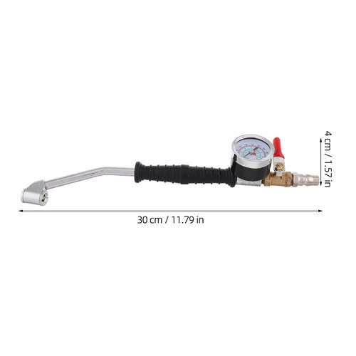 Tire Inflator Bicycle Air Nozzle Inflation Adapter Pressure Gauge - Imagen 9 de 12