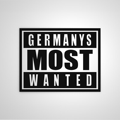 Germanys Most Wanted Sticker Parental Advisory Style Custom Sticker JDM Sticker