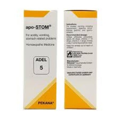 Germany Make ADEL 5 Apo- STOM Acidity & Stomach Drops