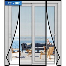 Magnetic Screen Door Upgraded PET Mesh Stronger Than Fiberglass and Polyester