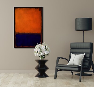   Mark Rothko Orange und Blau, Leinwand Reproduktion, Abstrakte Wandkunst, Art