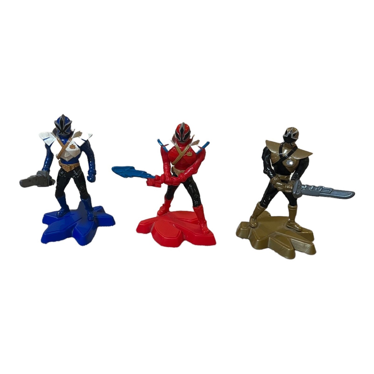 Lot of 3 Power Rangers Super Samurai 2012 McDonalds Action Figures