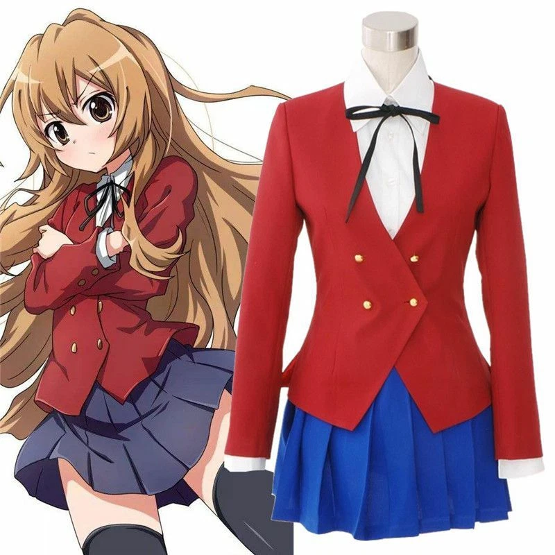 Toradora Taiga Aisaka Anime Girl Cosplay Costume School Uniform