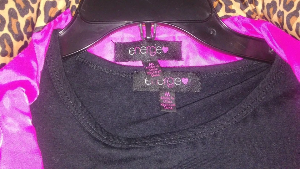 Chaleco Energie Estampado Leopardo Cremallera Frontal y Top Manga Larga, Talla M, Marrón/Tostado/Negro Foto 4 de 4