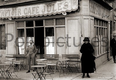 Vintage Business Photo Toulouse Bar Bistrot Cafe Counter  Jules  Repro Circa 1920 Sépia