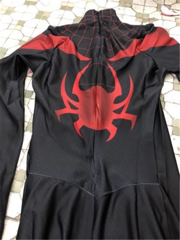 Miles Morales Spider-man Costume Superhero Zentai Suit Halloween Cosplay Adult - Image 4 of 4