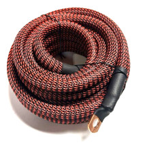 25ft BLACK/RED SNAKESKIN OFC Wire Strands Copper Marine Cable AWG 4 Gauge