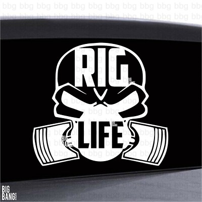 TRUCK Life Decal Sticker Lettering Window Rig 18 Wheeler Owner Operator Trucker 
