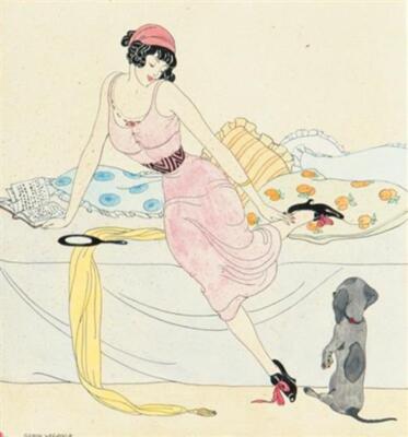 Gerda Wegener Lady with Dog 1916-1918 17''x 22'' Archival Art Print