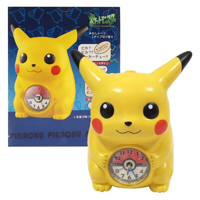SEIKO Clock POCKET MONSTERS Pokémon Talking Alarm PIKACHU JF327A Japan Excellent