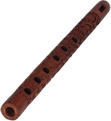 Mouth Woodwind Flute Wooden Traditional Hand Carved, Great Sound Indian  
