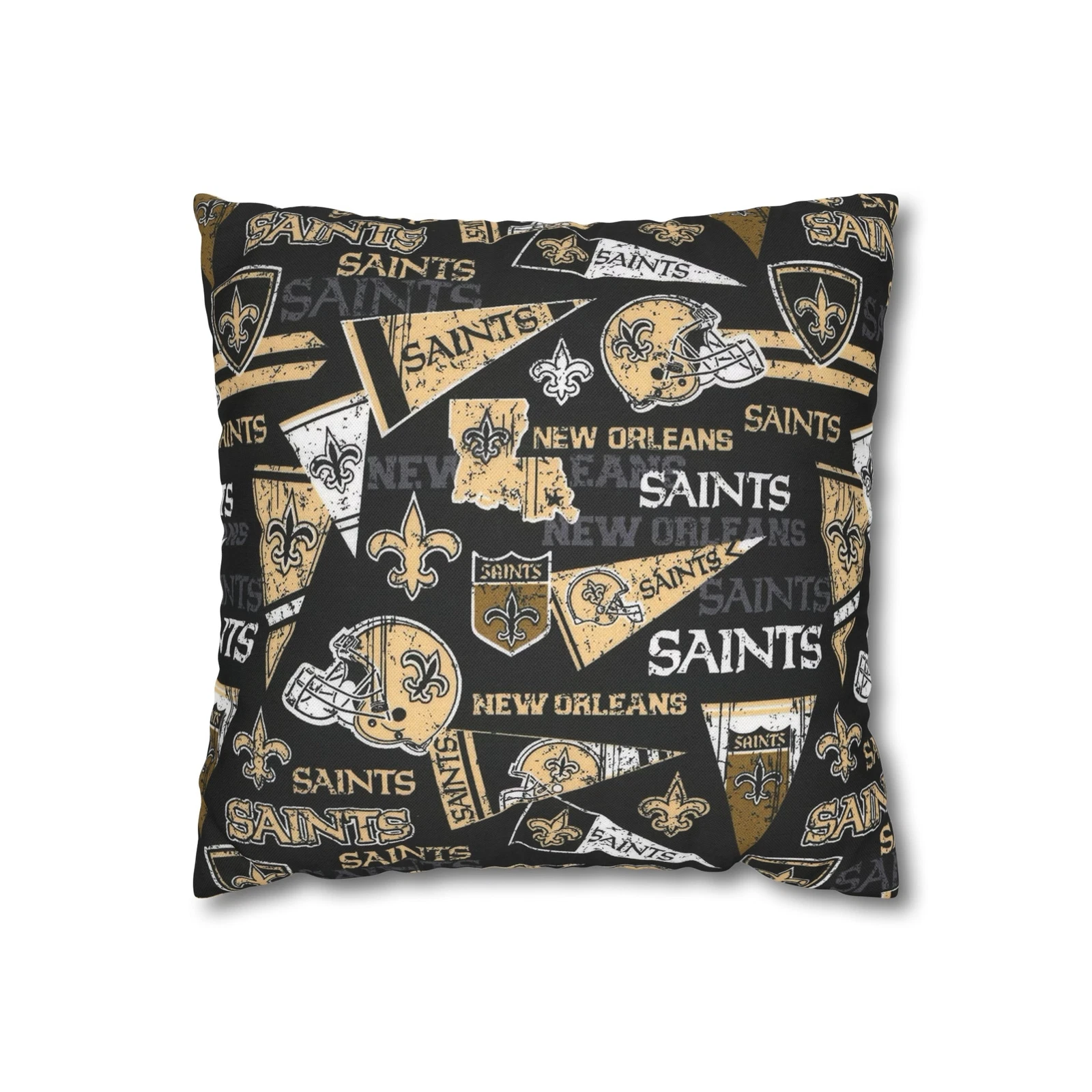 New Orleans Saints Spun Square Throw Pillowcase