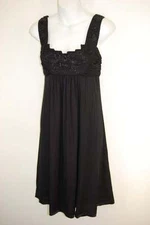 ELIE TAHARI Black Beaded TARA Silk Stretch Cocktail LBD Dress Large L  $498 NWT