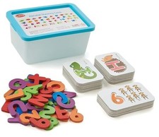 Alphabet Flash Cards Wooden Letter Puzzle ABC Sight Words Matching Games