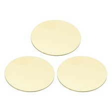 3 Pcs Metal Stamping Blanks, 30mm Round Stamping Tags, 0.5mm Thick, Brass Tone