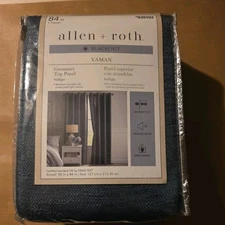 Allen + Roth 84in Indigo Room Darkening Thermal Lined Grommet Curtain Panel