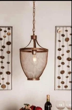Aged Bronze Industrial Style Pendant Chandelier Light