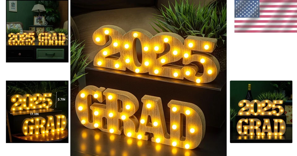 Class of 2025 Graduation Party Decor - LED Marquee Letters - Image 2 of 4