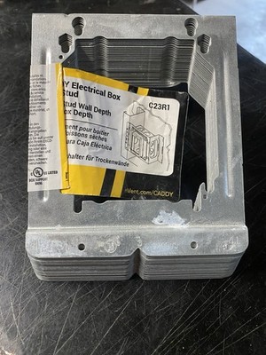 Lot Of 26 CADDY C23R1 Metal Rectangular Electrical Box Stud Bracket, Silver
