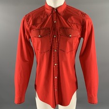 DRIES VAN NOTEN Größe M Rot Strass Baumwoll...