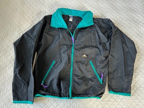 Sierra Designs, Vintage Sierra Designs Anorak Black Size Large Jacket Mens 90s Full Zip Gorpcore