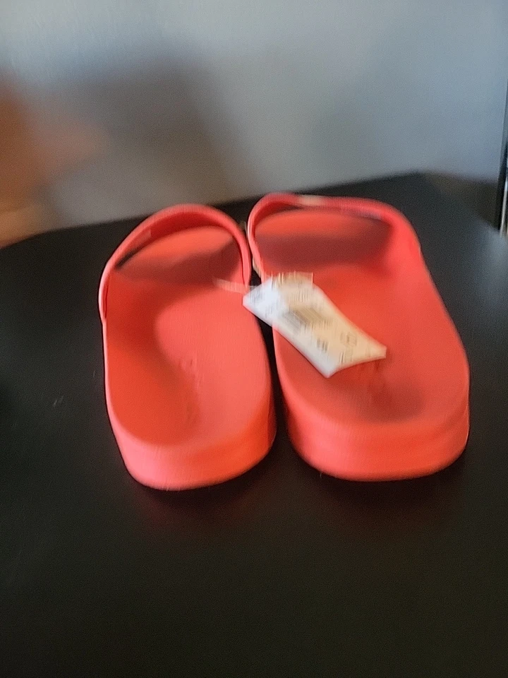 Adidas Adilette душа горки сандалии туфли FY7815 красный / белый мужской размер 10 - Изображение 3 из 4