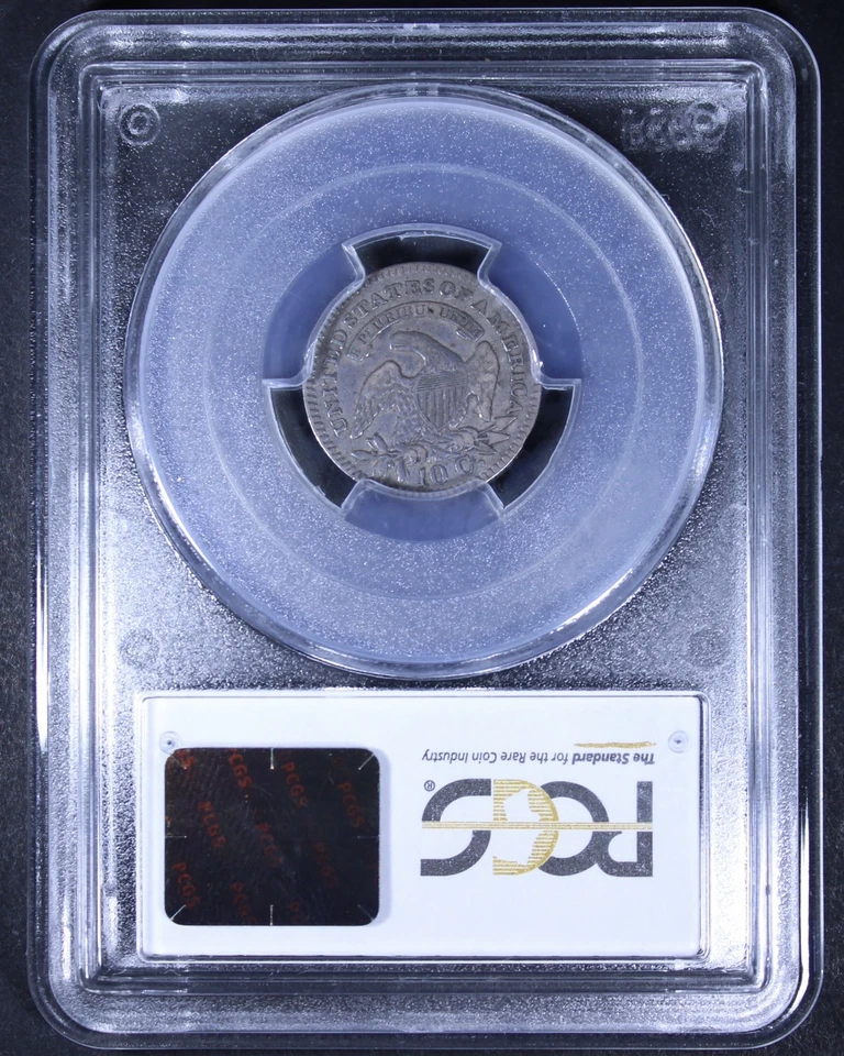 1821 Capped Bust Dime (JR-4 Large Date) - 10c PCGS F12 CAC ✅ - Lovely Coin! - Image 2 of 4
