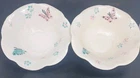 Vintage Hull Pottery Cereal Bowl B4 Ruffled Border Butterflies and flowers Rare