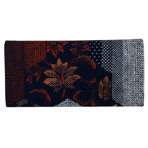 Vintage japanische Mingei Geldbörse Oshima-Ori gewebter Indigo Stoff unbenutzt in Box - Bild 5 von 6