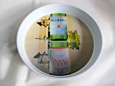 Pellegrino / Acqua Panna Tablett, Blech ca. 33,5 cm im Durchmesser siehe Fotos