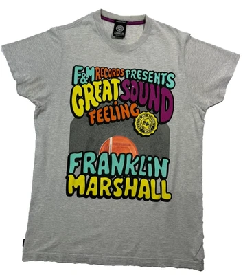 Camiseta gráfica Franklin & Marshall de colección "Great Sound Feeling" F&M R... - Imagen 1 de 4