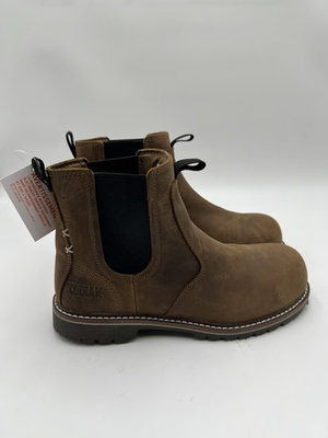 #ad Kodiak Women#x27;s Bralorne Chelsea Safety Toe Boots Brown Leather Size 9M $71.99