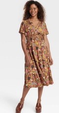 Women’s Target MIDI Floral Tiered Dress Latino heritage Month Size Large